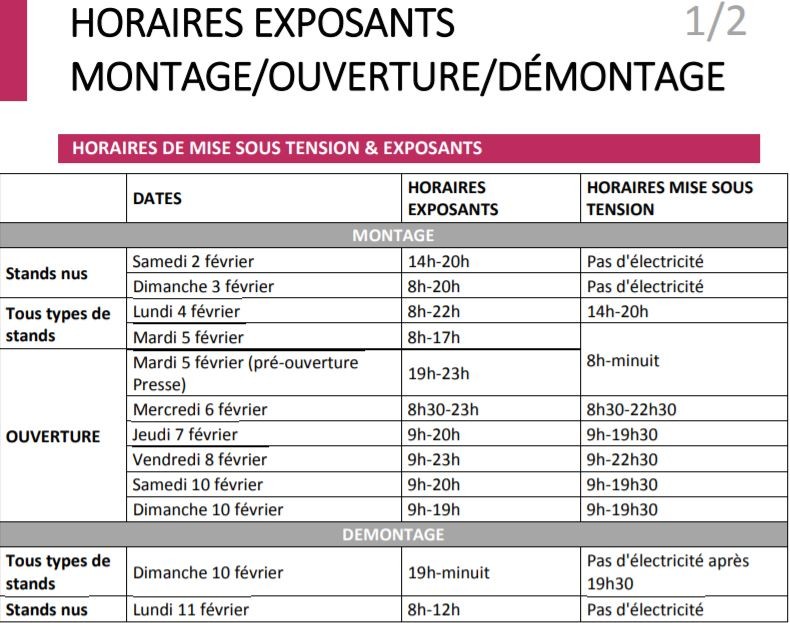 Cliquez sur l'image pour la voir en taille réelle   Nom : 		Horaires Retromobile.JPG  Affichages :	1  Taille :		125,5 Ko  ID : 			260395